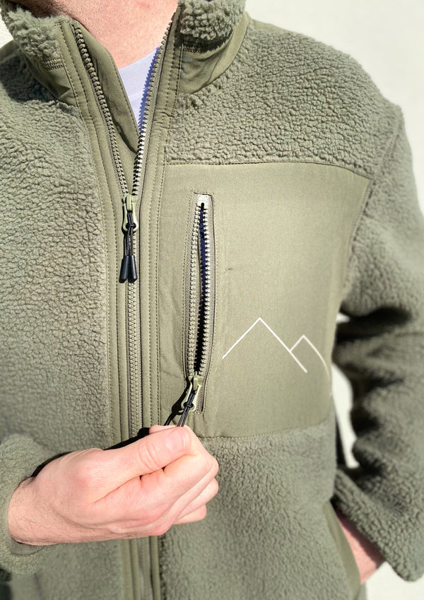 Explorer Fleece Jacket- 100% premium recycled fleece (Khaki)