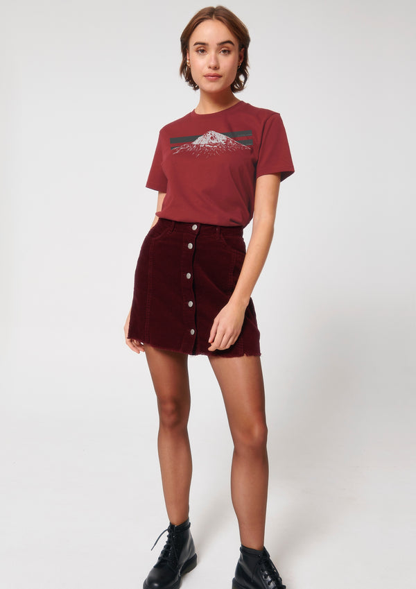 Errigal (Red Earth / Burgundy) - 100% Organic cotton t-shirt