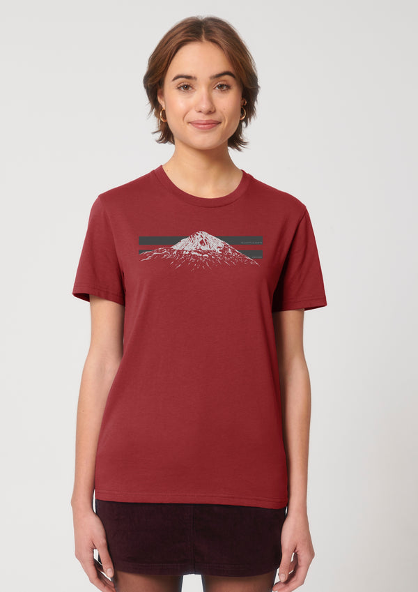 Errigal (Red Earth / Burgundy) - 100% Organic cotton t-shirt